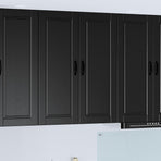 Wall Cabinet PORTO Black 80 x 31 x 100 cm Engineered Wood