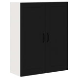 Kitchen Wall Cabinet Black 80 x 31 x 100 cm Engineered Wood - Front View