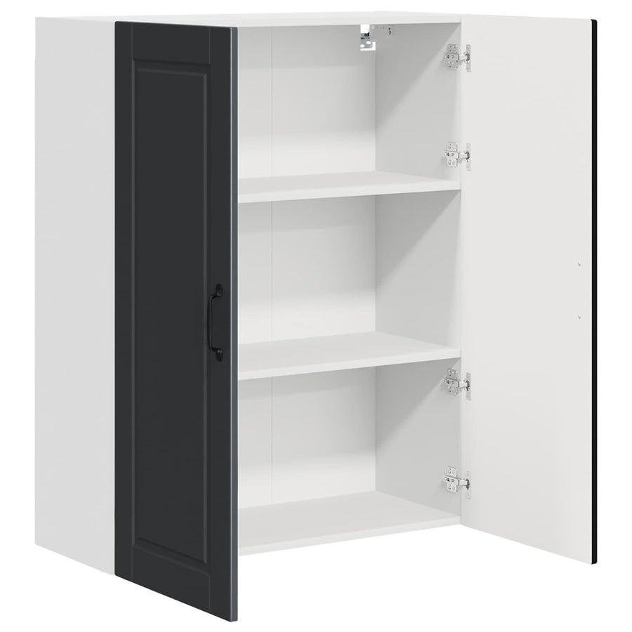 Wall Cabinet PORTO Black 80 x 31 x 100 cm Engineered Wood