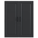 Wall Cabinet PORTO Black 80 x 31 x 100 cm Engineered Wood - Rear View