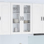 Wall Glass Cabinet PORTO White 80 x 31 x 100 cm Engineered Wood
