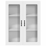 Wall Glass Cabinet PORTO White 80 x 31 x 100 cm Engineered Wood - Rear View