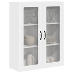 Wall Glass Cabinet PORTO White 80 x 31 x 100 cm Engineered Wood