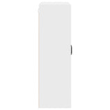 Wall Glass Cabinet PORTO White 80 x 31 x 100 cm Engineered Wood