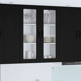 Kitchen Wall Cabinet Black 80 x 31 x 100 cm Engineered Wood