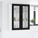Kitchen Wall Cabinet Black 80 x 31 x 100 cm Engineered Wood - Top-Down View