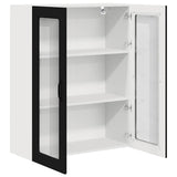 Kitchen Wall Cabinet Black 80 x 31 x 100 cm Engineered Wood - 45-Degree Angle