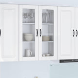 Wall Glass Cabinet PORTO High Gloss White 80 x 31 x 100 cm