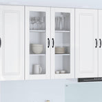 Wall Glass Cabinet PORTO High Gloss White 80 x 31 x 100 cm