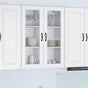 Wall Glass Cabinet PORTO High Gloss White 80 x 31 x 100 cm