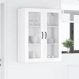 Wall Glass Cabinet PORTO High Gloss White 80 x 31 x 100 cm