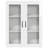 Wall Glass Cabinet PORTO High Gloss White 80 x 31 x 100 cm