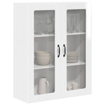 Wall Glass Cabinet PORTO High Gloss White 80 x 31 x 100 cm