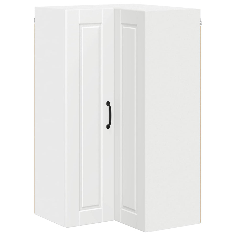Wall Corner Cabinet PORTO White 57 x 57 x 100 cm