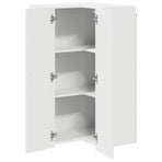 Wall Corner Cabinet PORTO White 57 x 57 x 100 cm