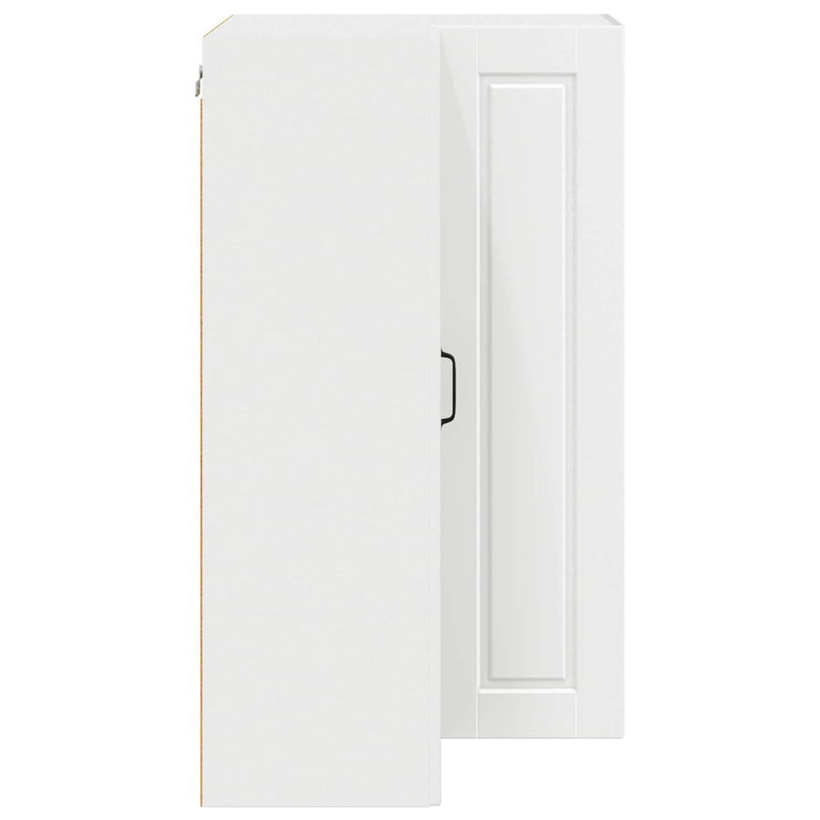 Wall Corner Cabinet PORTO White 57 x 57 x 100 cm