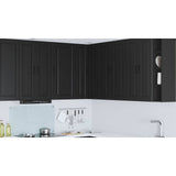 Wall Corner Cabinet PORTO Black 57 x 57 x 100 cm