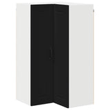 Kitchen Wall Cabinet Black 57 x 57 x 100 cm Engineered Wood - Front View