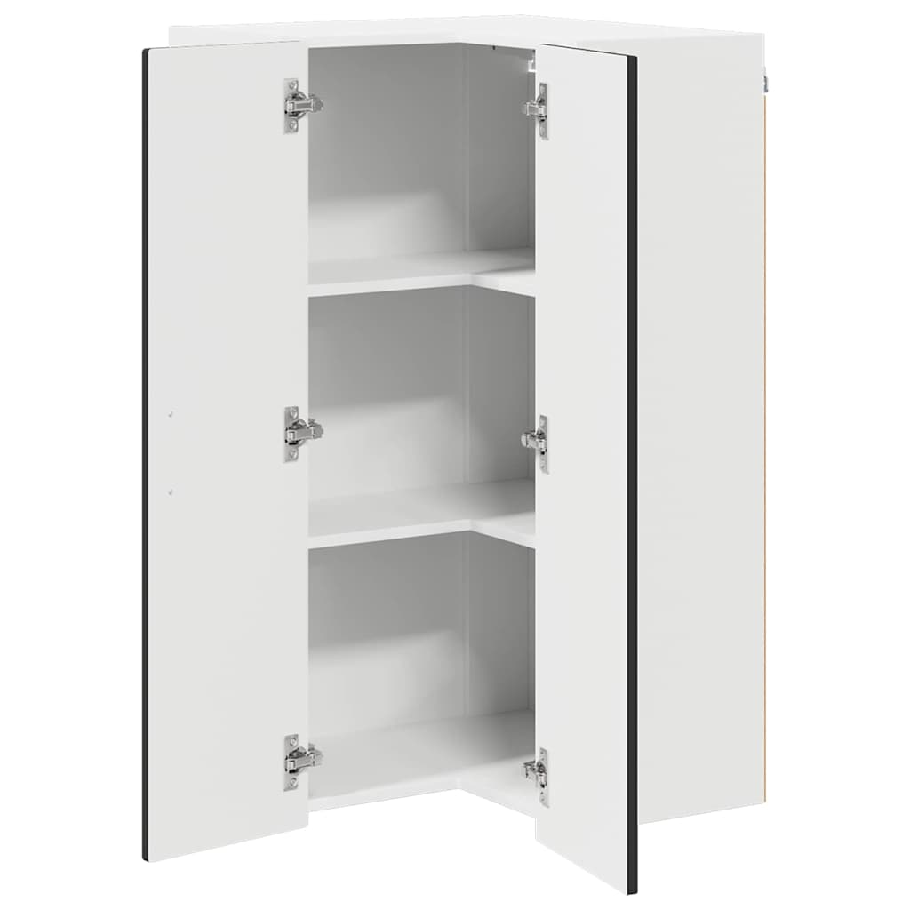 Kitchen Wall Cabinet Black 57 x 57 x 100 cm Engineered Wood