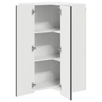 Wall Corner Cabinet PORTO Black 57 x 57 x 100 cm