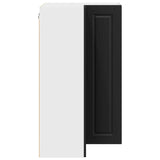 Wall Corner Cabinet PORTO Black 57 x 57 x 100 cm - Rear View