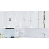 Wall Corner Cabinet PORTO High Gloss White 57 x 57 x 100 cm - Low Angle