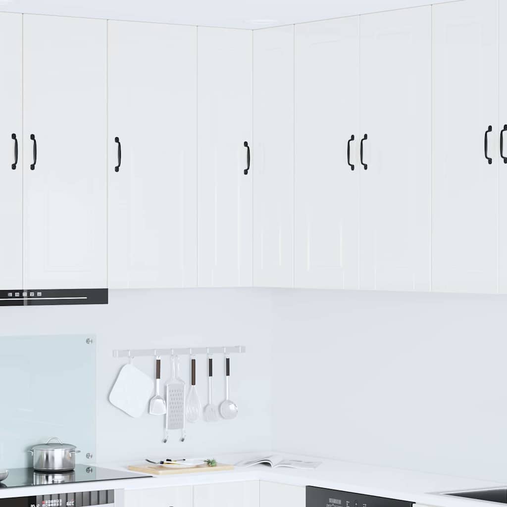 Kitchen Wall Cabinet High Gloss White 57 x 57 x 100 cm