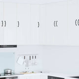 Kitchen Wall Cabinet High Gloss White 57 x 57 x 100 cm