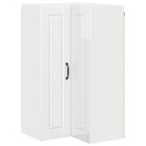 Wall Corner Cabinet PORTO High Gloss White 57 x 57 x 100 cm
