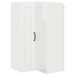 Wall Corner Cabinet PORTO High Gloss White 57 x 57 x 100 cm
