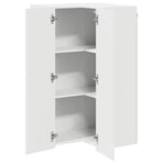 Wall Corner Cabinet PORTO High Gloss White 57 x 57 x 100 cm