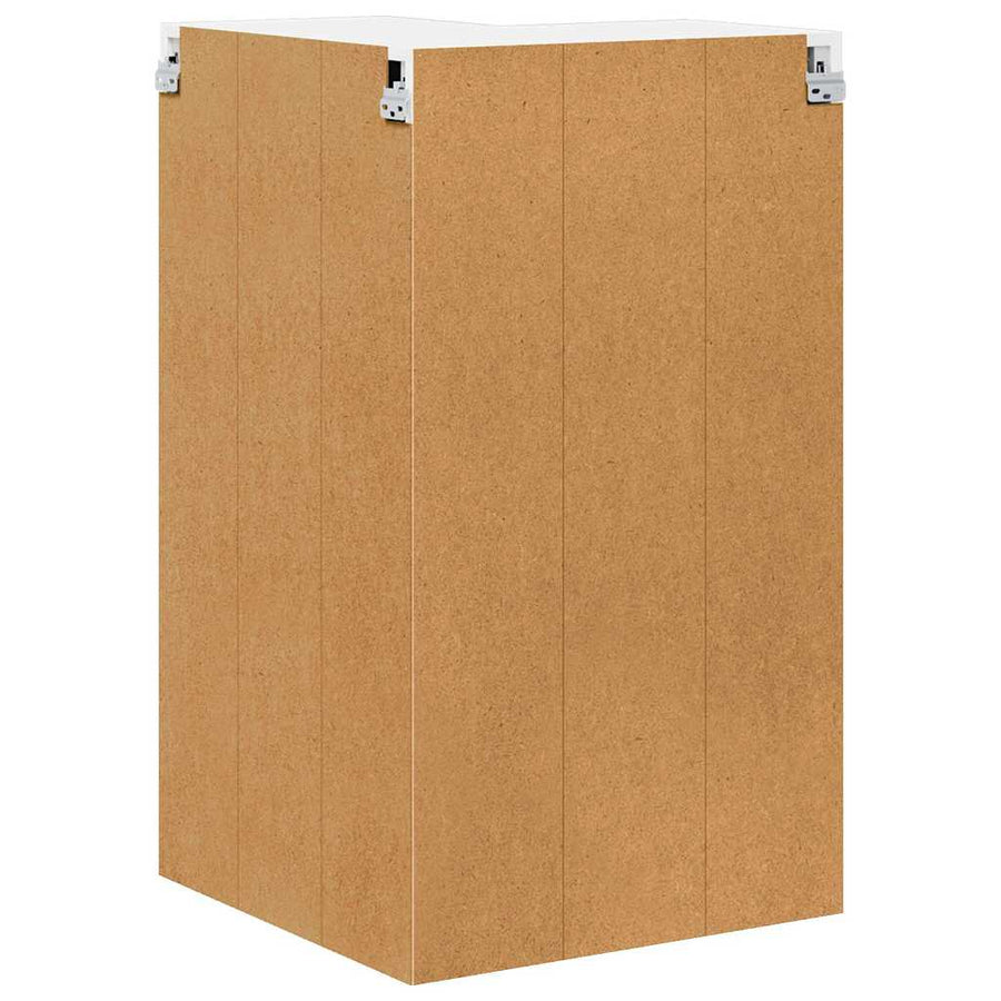 Wall Corner Cabinet PORTO High Gloss White 57 x 57 x 100 cm