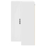 Kitchen Wall Cabinet High Gloss White 57 x 57 x 100 cm - Rear View