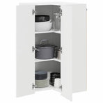 Wall Corner Cabinet PORTO High Gloss White 57 x 57 x 100 cm
