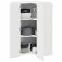 Wall Corner Cabinet PORTO High Gloss White 57 x 57 x 100 cm