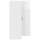 Wall Corner Cabinet PORTO High Gloss White 57 x 57 x 100 cm - Rear View