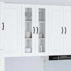 Wall Glass Cabinet PORTO White 60 x 31 x 100 cm Engineered Wood