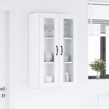 Wall Glass Cabinet PORTO White 60 x 31 x 100 cm Engineered Wood - Top-Down View
