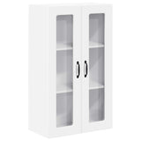 Wall Glass Cabinet PORTO White 60 x 31 x 100 cm Engineered Wood - Front View