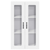 Wall Glass Cabinet PORTO White 60 x 31 x 100 cm Engineered Wood