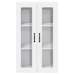 Wall Glass Cabinet PORTO White 60 x 31 x 100 cm Engineered Wood