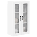 Wall Glass Cabinet PORTO White 60 x 31 x 100 cm Engineered Wood