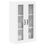 Wall Glass Cabinet PORTO White 60 x 31 x 100 cm Engineered Wood - Side View