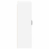 Wall Glass Cabinet PORTO White 60 x 31 x 100 cm Engineered Wood - Close-Up Angle