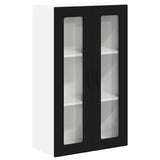 Kitchen Wall Cabinet Black 60 x 31 x 100 cm Engineered Wood - Front View