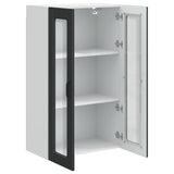 Wall Glass Cabinet PORTO Black 60 x 31 x 100 cm Engineered Wood - 45-Degree Angle