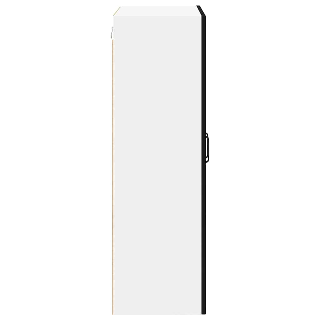 Wall Glass Cabinet PORTO Black 60 x 31 x 100 cm Engineered Wood