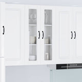Wall Glass Cabinet PORTO High Gloss White 60 x 31 x 100 cm