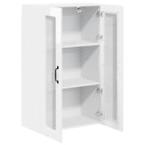 Wall Glass Cabinet PORTO High Gloss White 60 x 31 x 100 cm