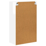 Wall Glass Cabinet PORTO High Gloss White 60 x 31 x 100 cm - Low Angle